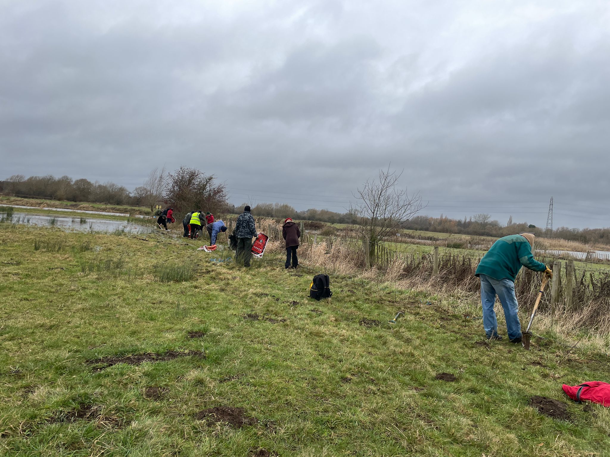 Hedge Planting on Swinford Meadows Jan26 - Catriona Bass 4